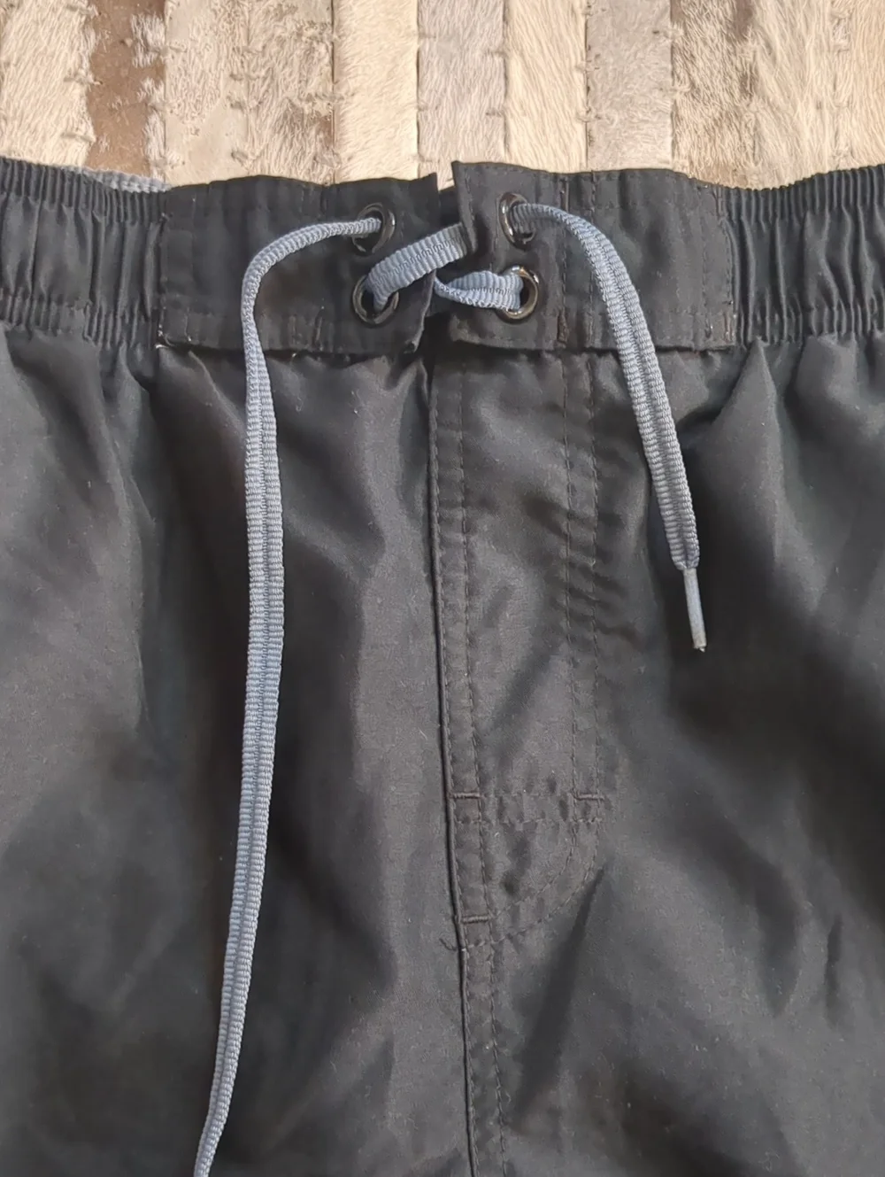 Nike Black Gray Center Swoosh Logo Boardshorts